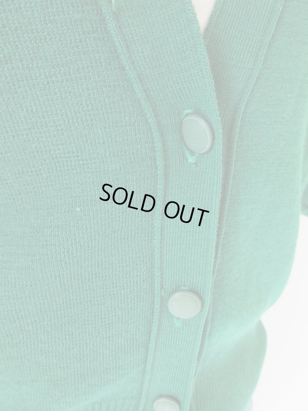 画像6: グリーンのワンカラーカーディガン