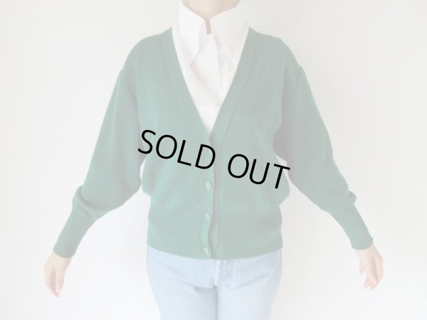 画像3: グリーンのワンカラーカーディガン
