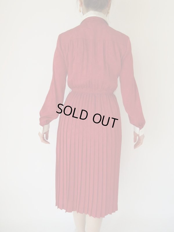 画像6: ライオンボタンの白レース切り替えワンピース