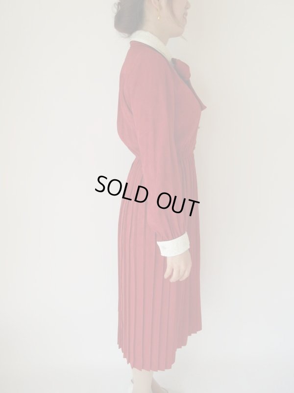 画像5: ライオンボタンの白レース切り替えワンピース