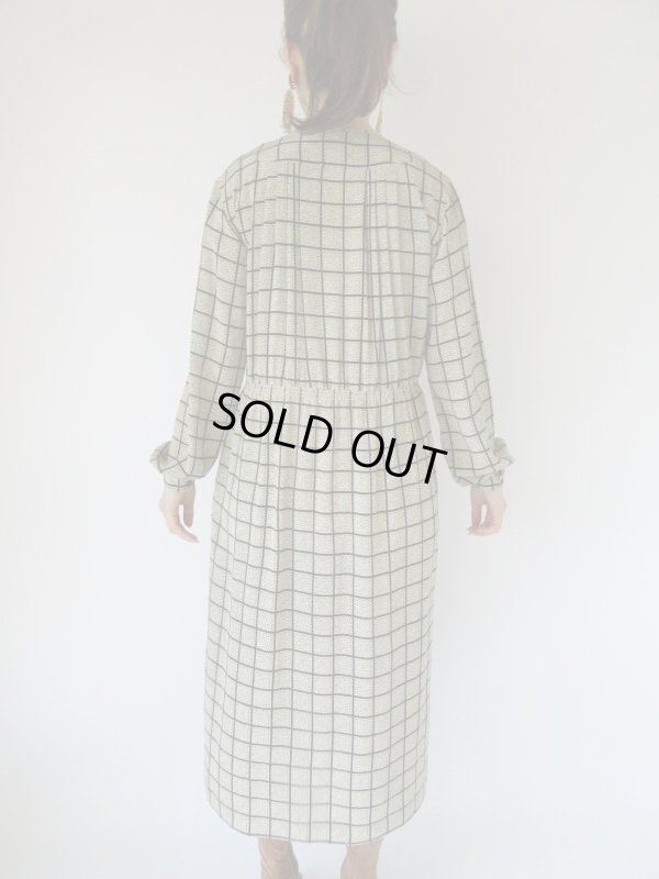 画像5: 大人レトロな格子柄ワンピース
