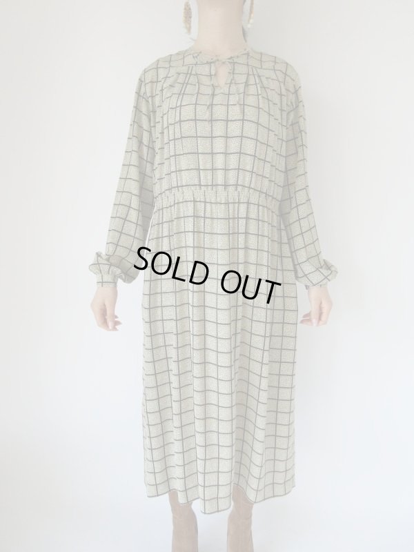 画像3: 大人レトロな格子柄ワンピース