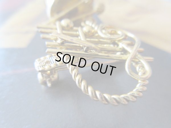 画像4: ドラムに音符の音楽ブローチ