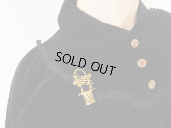 画像7: ドラムに音符の音楽ブローチ