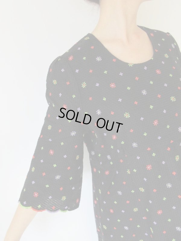 画像6: お仕立て品*カラフル花柄刺繍ワンピース