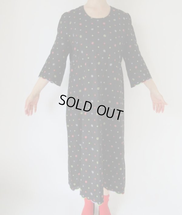 画像3: お仕立て品*カラフル花柄刺繍ワンピース