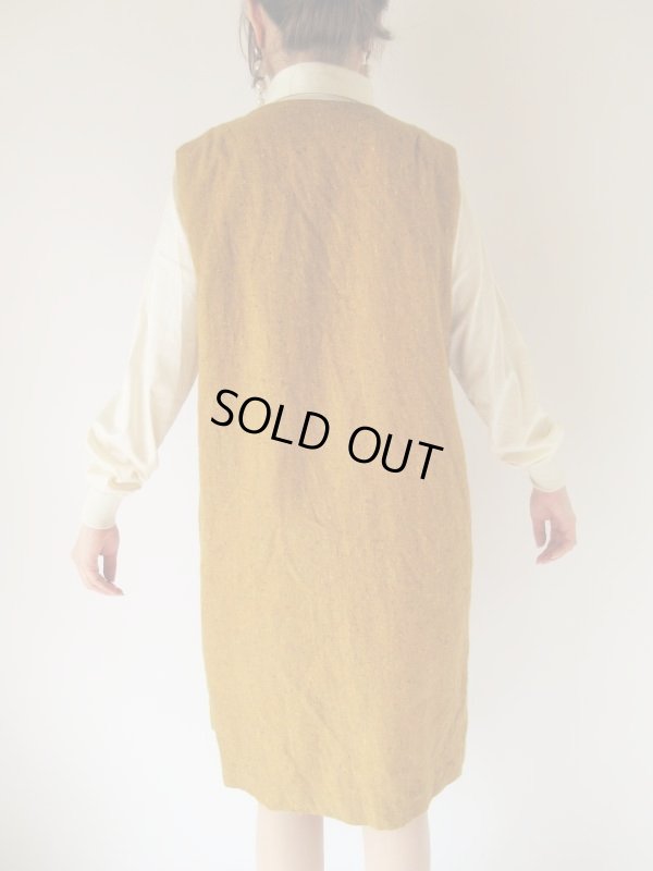 画像4: お仕立て品の１点モノ*マスタードカラーワンピース【ゆったりサイズ】