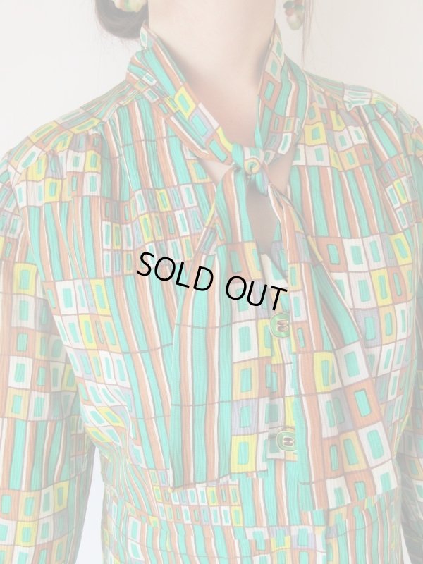 画像6: 【総入れ替え対象外商品】お仕立て品の１点モノ*リボンタイワンピース