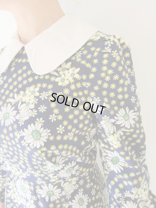 画像6: 【総入れ替え対象外商品】お仕立て品の１点モノ*チャーミングなお花柄ワンピース