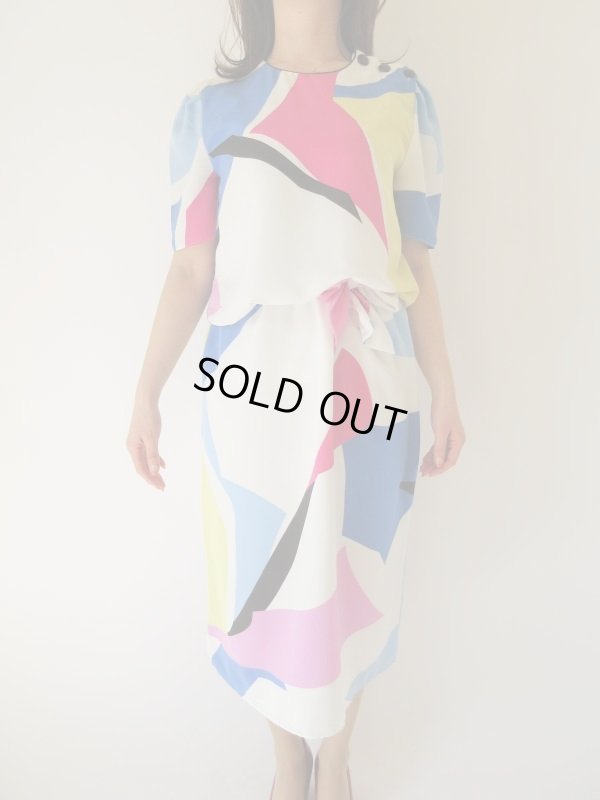 画像3: 【総入れ替え対象外商品】レトロカラーリングのワンピース