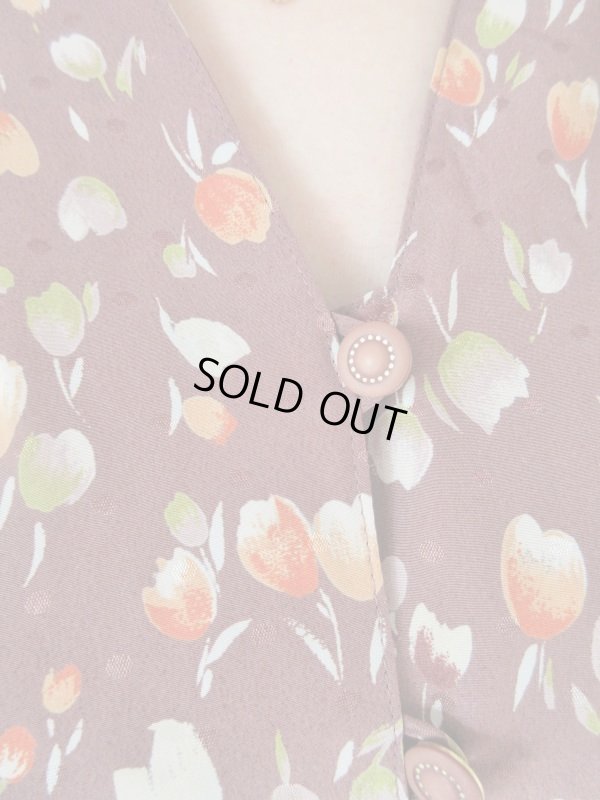 画像7: 【総入れ替え対象外商品】チューリップ柄ワンピース