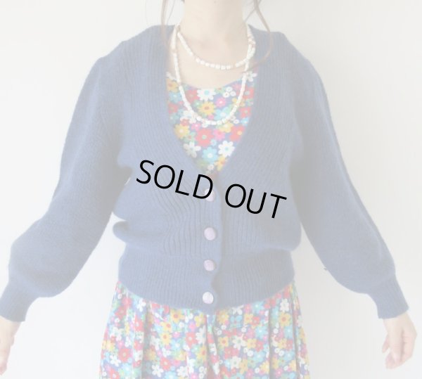 画像3: 綺麗ブルーのニットカーディガン