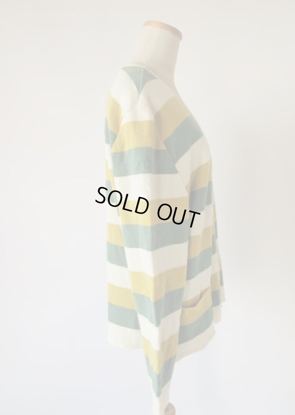 画像5: 春色ボーダーのニットカーディガン