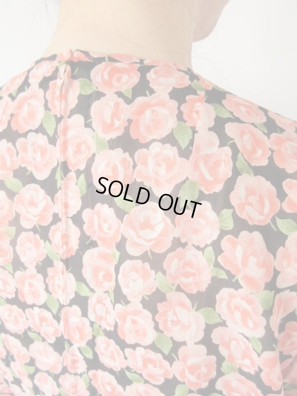 画像7: お仕立て品の１点モノ*シフォン地のフラワーワンピース