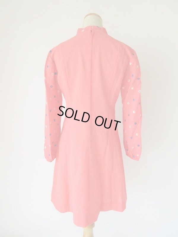 画像6: お仕立て品の1点モノ*水玉刺繍リボンタイワンピース