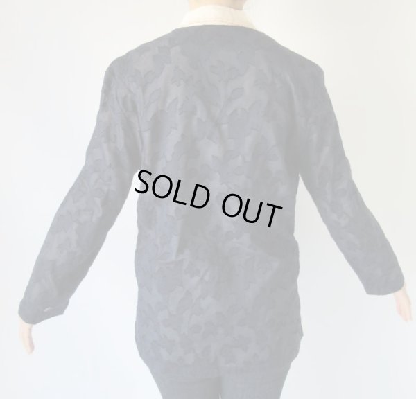 画像5: リーフモチーフのネイビージャケット