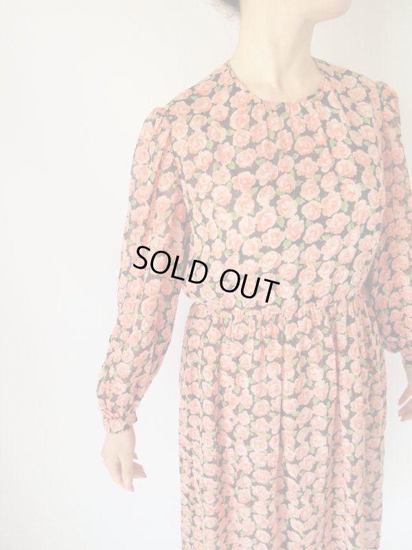 画像8: お仕立て品の１点モノ*シフォン地のフラワーワンピース