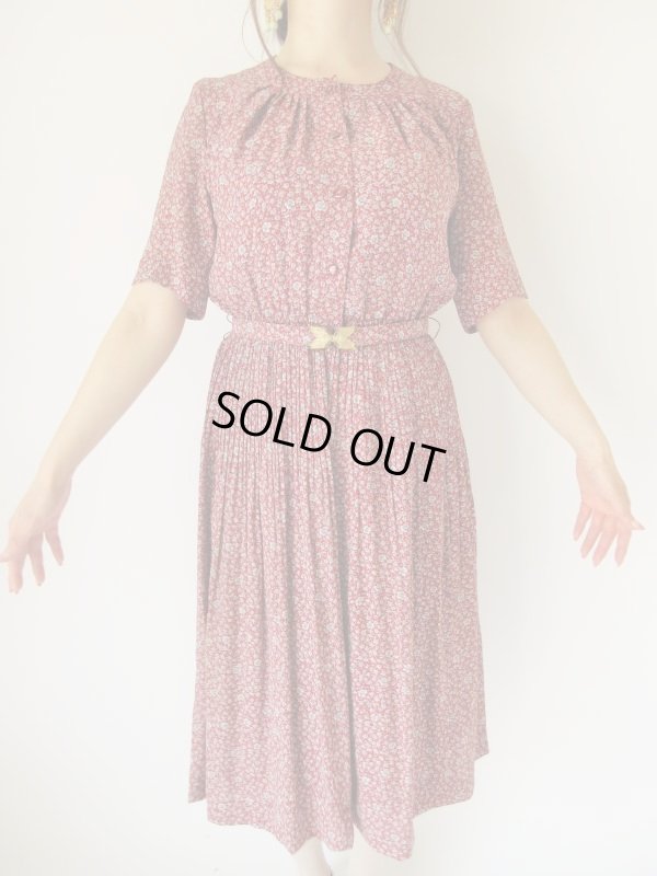 画像12: Dead stock*ロマンティックな花柄とステッチのセットアップ