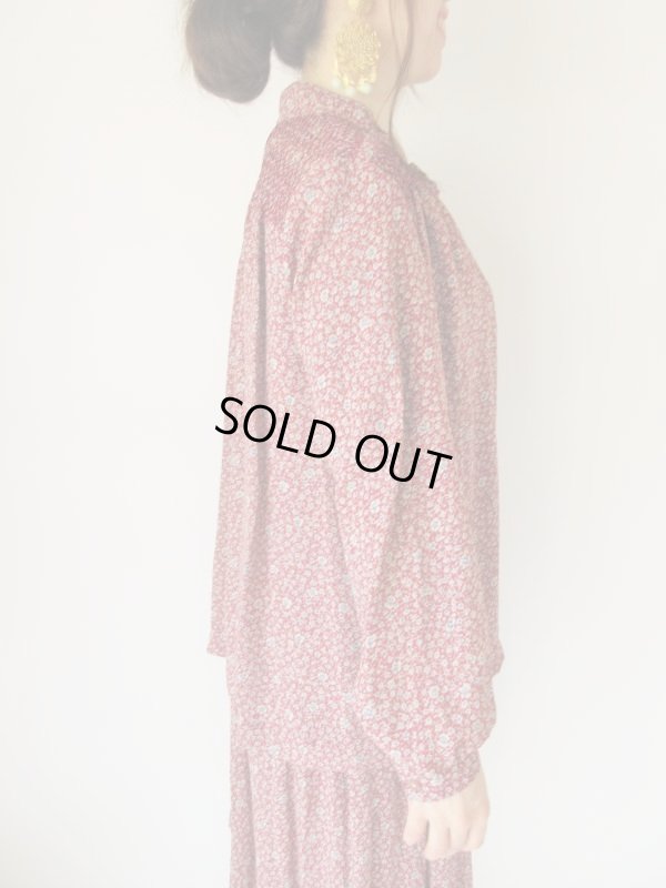 画像5: Dead stock*ロマンティックな花柄とステッチのセットアップ