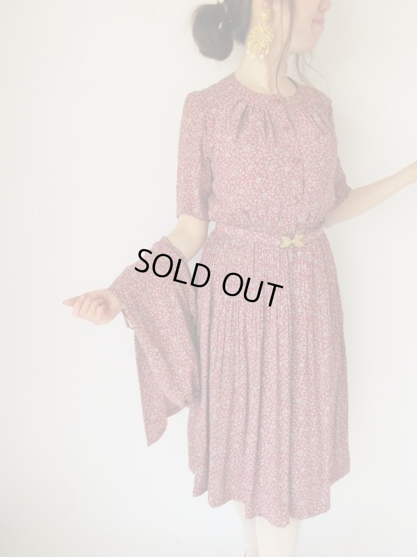 画像3: Dead stock*ロマンティックな花柄とステッチのセットアップ