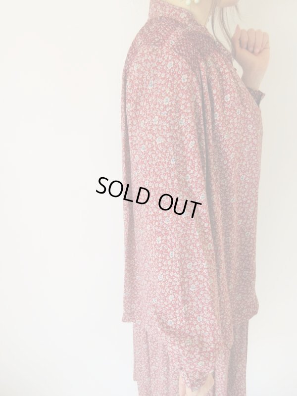 画像9: Dead stock*ロマンティックな花柄とステッチのセットアップ