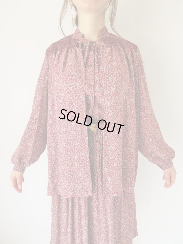 画像4: Dead stock*ロマンティックな花柄とステッチのセットアップ