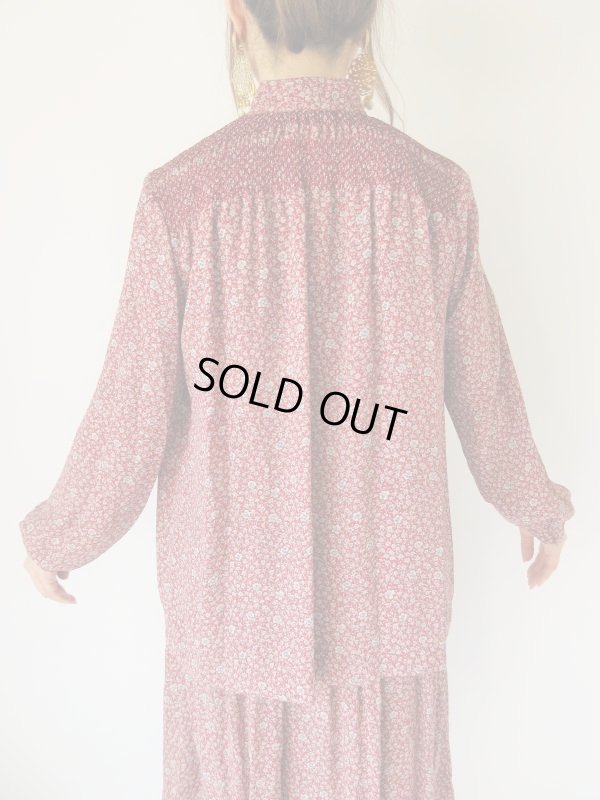 画像6: Dead stock*ロマンティックな花柄とステッチのセットアップ