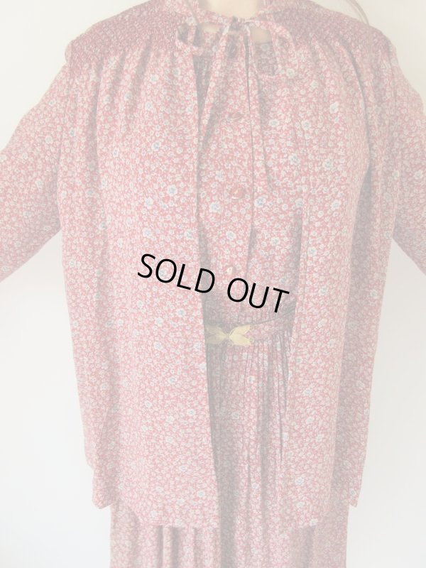 画像10: Dead stock*ロマンティックな花柄とステッチのセットアップ