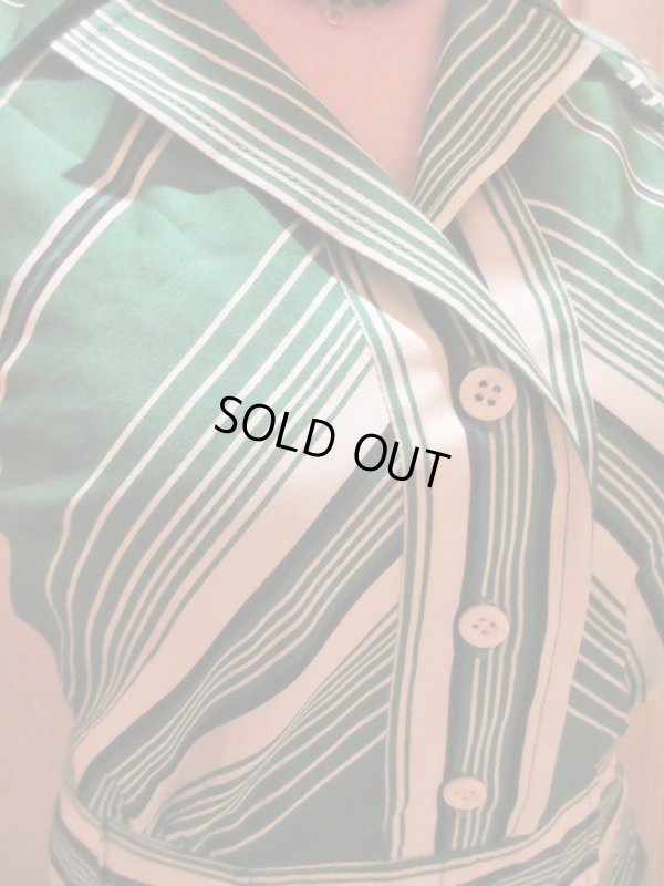 画像6: グラデーションラインの海外ヴィンテージワンピース