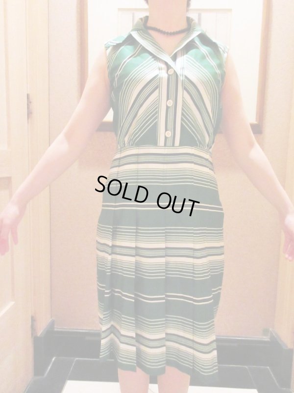 画像3: グラデーションラインの海外ヴィンテージワンピース