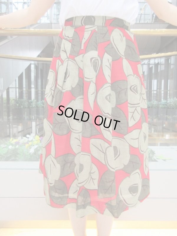 画像3: 大正浪漫感じるお花柄スカート