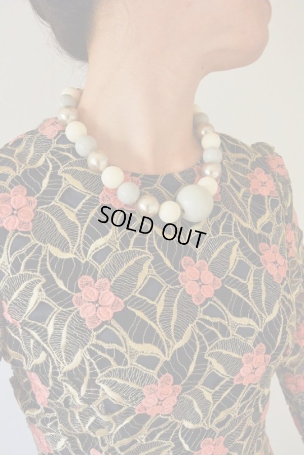 画像9: お仕立て品の１点モノ*豪華刺繍のフラワーワンピース