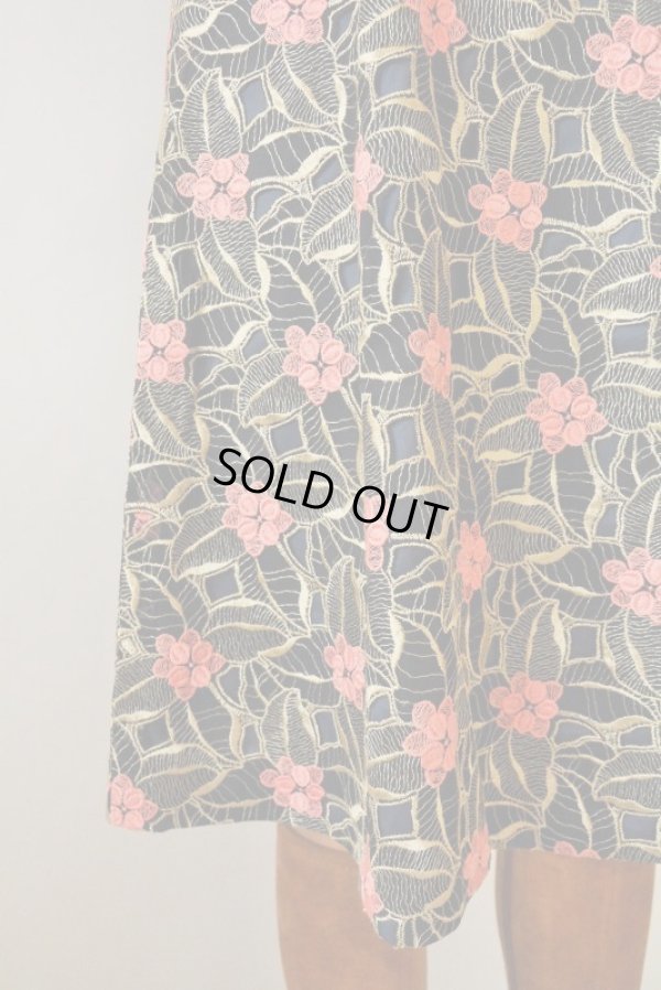 画像14: お仕立て品の１点モノ*豪華刺繍のフラワーワンピース