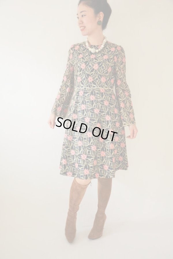 画像7: お仕立て品の１点モノ*豪華刺繍のフラワーワンピース