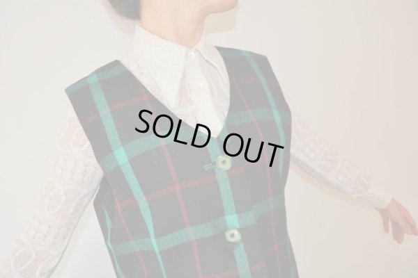 画像6: 大人レトロなチェック柄ワンピース