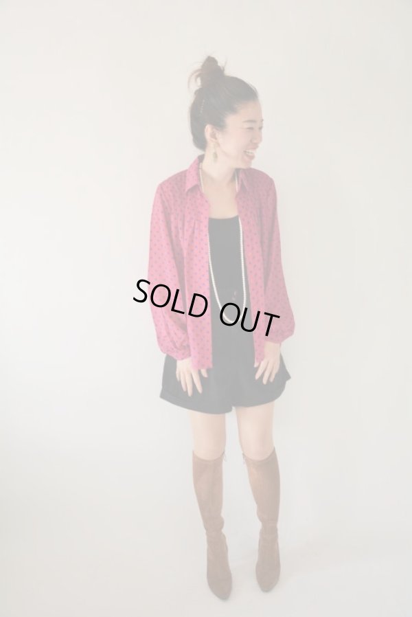 画像3: 【イヤリングと2点セット*】ゆったりsize*レディーピンクの水玉ブラウス