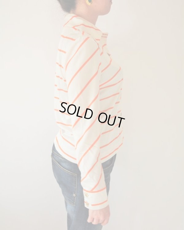 画像6: ビタミンオレンジのボーダーシャツ