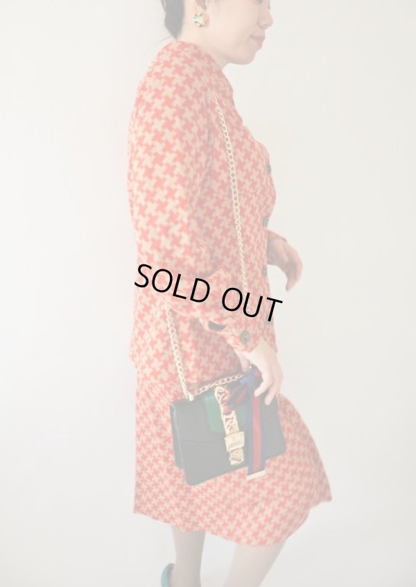 画像4: ツートンカラーのレトロ柄セットアップ