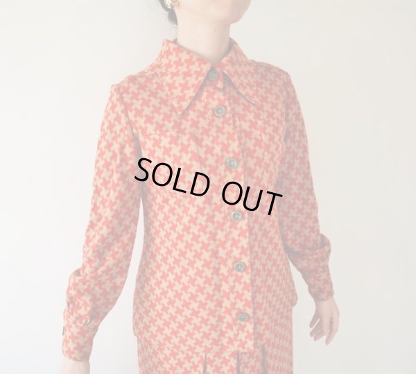 画像8: ツートンカラーのレトロ柄セットアップ