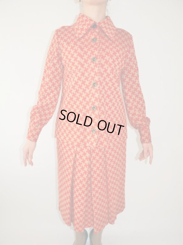 画像5: ツートンカラーのレトロ柄セットアップ