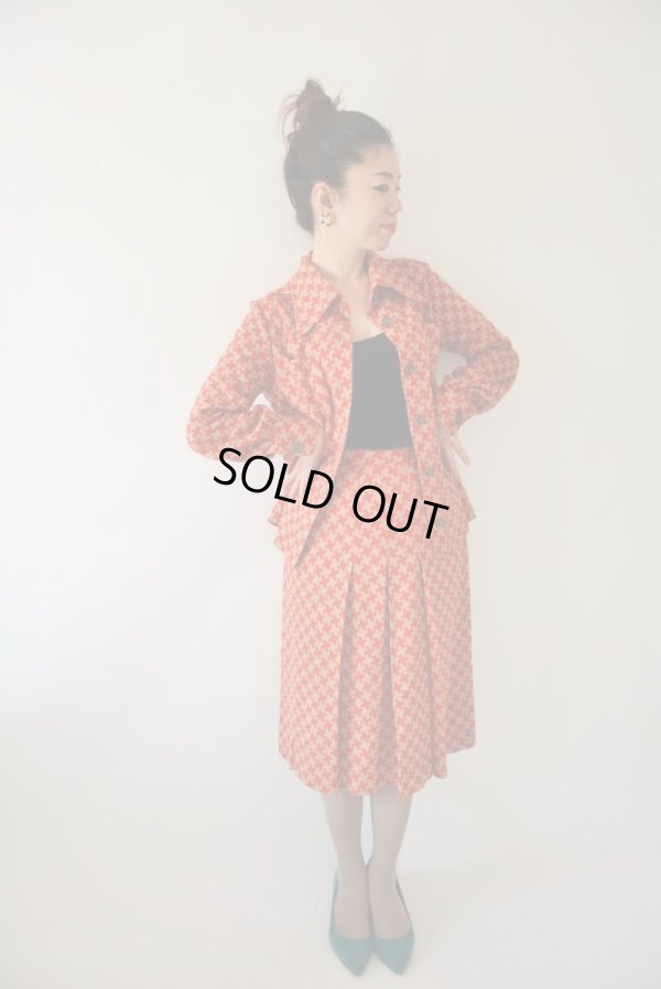 画像10: ツートンカラーのレトロ柄セットアップ