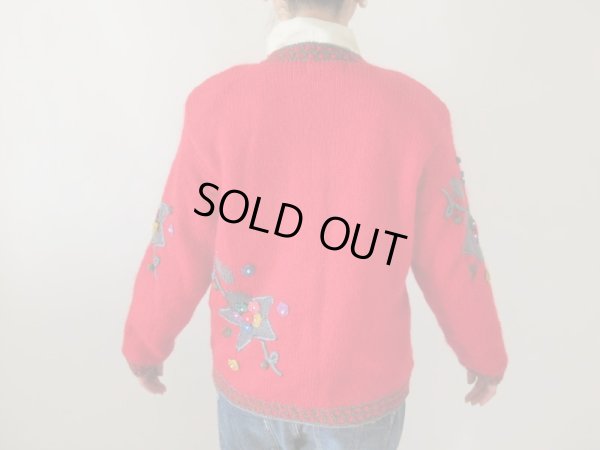 画像4: レトロモチーフのステッチニットカーディガン