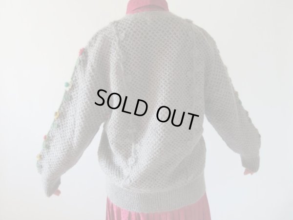 画像4: レトロモチーフのステッチニットカーディガン