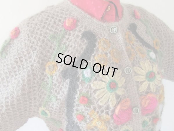 画像5: レトロモチーフのステッチニットカーディガン