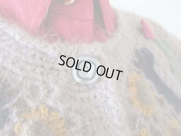 画像6: レトロモチーフのステッチニットカーディガン