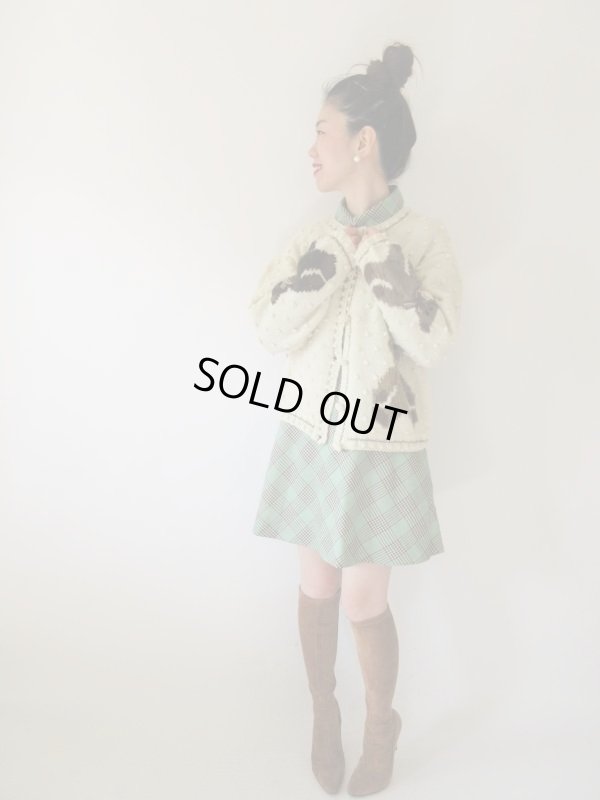 画像3: 【シルエットの可愛げ*】レトログリーンのチェックワンピース