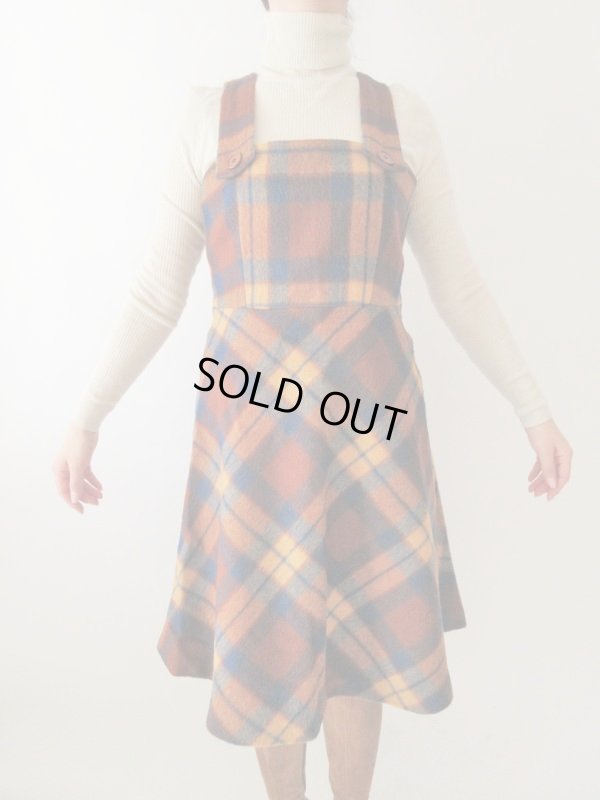 画像3: 【チャーミングに楽しむ*】キャメルチェックのワンピース