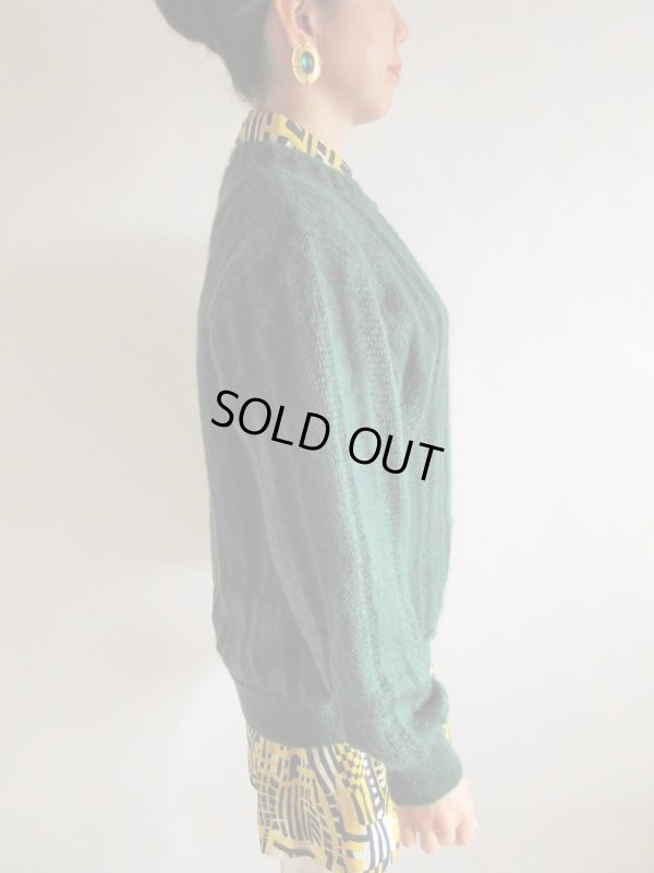 画像4: 【ゆるっと羽織る*】深みグリーンのニットカーディガン