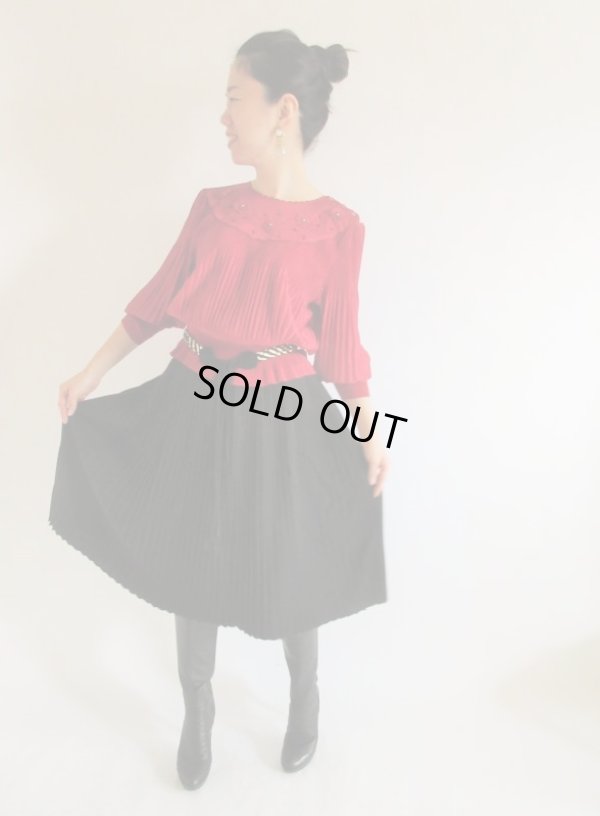 画像3: 【伸縮性バンザイ*】ウエストゴムのプリーツスカート