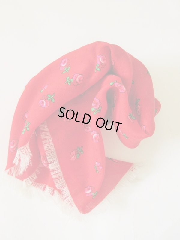 画像6: 【赤でチャーミングにインパクト*】小花柄スカーフ